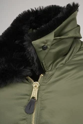 Brandit Jacke MA2 Fur Collar Dunkelgrün