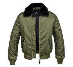 Brandit Jacke MA2 Fur Collar Dunkelgrün