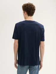 TOM TAILOR Denim T-Shirt mit Fotoprint Dunkelblau