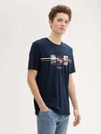 TOM TAILOR Denim T-Shirt mit Fotoprint Dunkelblau