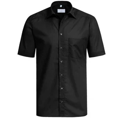 GREIFF Kurzarmhemd BASIC Corporate Hemd Herren Schwarz (35/36)