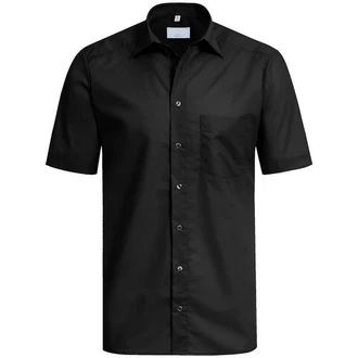 GREIFF Kurzarmhemd BASIC Corporate Hemd Herren Schwarz (35/36)