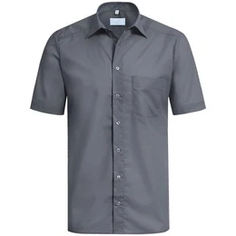 Kurzarmhemd Corporate Hemd BASIC Herren OEKO TEX Anthrazit 35/36