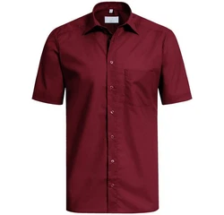 GREIFF Kurzarmhemd BASIC Corporate Hemd Herren Bordeaux