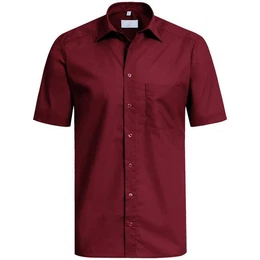 Kurzarmhemd Corporate Hemd BASIC Herren OEKO TEX Bordeaux 35/36
