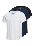 Jack & Jones T-Shirt Essentials JJEORGANIC BASIC TEE SS O-NE (5er-Pack) Dunkelblau/Weiß/Blau/Hellblau