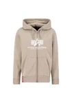 ALPHA INDUSTRIES Sweatjacke Khaki/Braun/Hellgrau/Beige/Grau