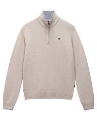 Napapijri Dain Half Zip 5 Strickpullover beige/beige/hellbeige
