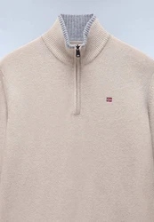Napapijri Dain Half Zip 5 Strickpullover beige/beige/hellbeige