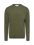 SELECTED HOMME Rundhalspullover SLHBERG CREW NECK Dunkelgrün