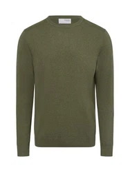 SELECTED HOMME Rundhalspullover SLHBERG CREW NECK Dunkelgrün