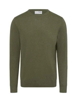 SELECTED HOMME Rundhalspullover SLHBERG CREW NECK Dunkelgrün