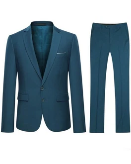 Allthemen Anzug 2 Teilig Slim Fit Herrenanzug Modern Business