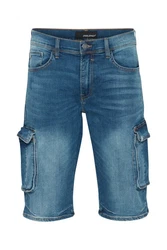BLEND Shorts Cargojeans Blau/Hellblau