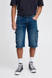 BLEND Shorts Cargojeans Blau/Hellblau
