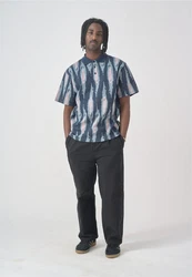 Cleptomanicx Kurzarmhemd Shirt Scratch blau (dunkelblau)/mehrfarbig