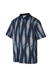 Cleptomanicx Kurzarmhemd Shirt Scratch blau (dunkelblau)/mehrfarbig