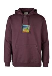 Cleptomanicx Kapuzensweatshirt Boxy Hooded Durst Dunkelrot/Bordeaux