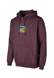Cleptomanicx Kapuzensweatshirt Boxy Hooded Durst Dunkelrot/Bordeaux
