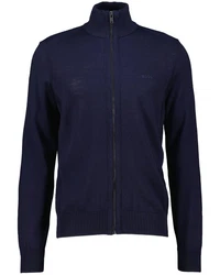 BOSS Strickjacke AVAC_FZ Regular Fit Dunkelblau/Blau