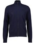 BOSS Strickjacke AVAC_FZ Regular Fit Dunkelblau/Blau
