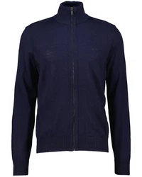 BOSS Strickjacke AVAC_FZ Regular Fit Dunkelblau/Blau