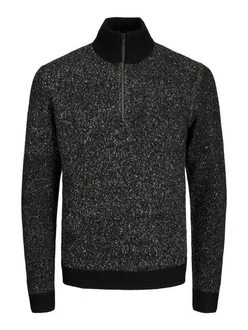 JACK & JONES Pullover 'JCOSpace' Schwarz/Dunkelgrau