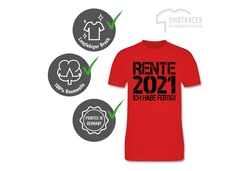 Shirtracer T-Shirt Rente schwarz