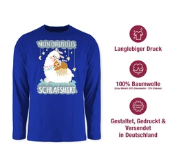 Shirtracer Rundhalsshirt Mein offizielles Schlafshirt - Lama und Faultier grau