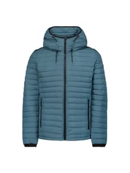 NO EXCESS Jacke Hooded Short Fit Padded Hellblau/Blau/Grau/Türkis