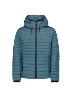 NO EXCESS Jacke Hooded Short Fit Padded Hellblau/Blau/Grau/Türkis