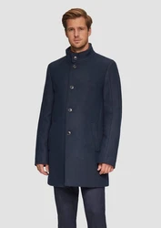 s.Oliver BLACK LABEL Langmantel Mantel mit fixiertem Stepp-Einsatz Dunkelblau/Blau