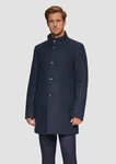 s.Oliver BLACK LABEL Langmantel Mantel mit fixiertem Stepp-Einsatz Dunkelblau/Blau