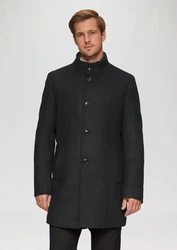 s.Oliver BLACK LABEL Langmantel Mantel mit fixiertem Stepp-Einsatz schwarz