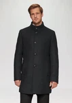 s.Oliver BLACK LABEL Langmantel Mantel mit fixiertem Stepp-Einsatz schwarz