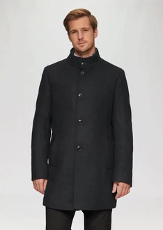 s.Oliver BLACK LABEL Langmantel Mantel mit fixiertem Stepp-Einsatz schwarz