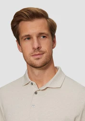 s.Oliver Langarmshirt Poloshirt Slim Fit Khaki/Beige/Braun