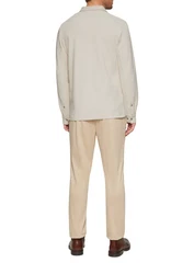 s.Oliver Langarmshirt Poloshirt Slim Fit Khaki/Beige/Braun