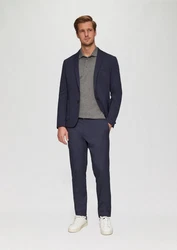 s.Oliver Langarmshirt Poloshirt Slim Fit Grau