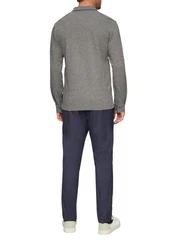 s.Oliver Langarmshirt Poloshirt Slim Fit Grau