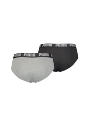 PUMA BODYWEAR BASIC BRIEF Logo Webbund Lila/Grau/Rosa/Dunkelgrau/Braun