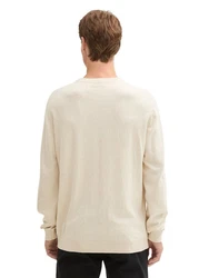 TOM TAILOR Strickpullover mit recyceltem Kaschmir Weiß/Beige/Khaki/Creme/Grün