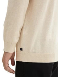 TOM TAILOR Strickpullover mit recyceltem Kaschmir Weiß/Beige/Khaki/Creme/Grün