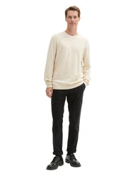 TOM TAILOR Strickpullover mit recyceltem Kaschmir Weiß/Beige/Khaki/Creme/Grün