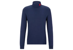 HUGO T-Shirt Herren Longsleeve Style DEROLLO224 Dunkelblau/Blau