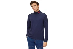 HUGO T-Shirt Herren Longsleeve Style DEROLLO224 Dunkelblau/Blau