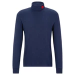 HUGO T-Shirt Herren Longsleeve Style DEROLLO224 Dunkelblau/Blau