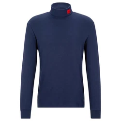 HUGO T-Shirt Herren Longsleeve Style DEROLLO224 Dunkelblau/Blau