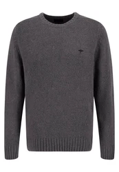 FYNCH-HATTON Rundhalspullover Pullover - Casual Fit Dunkelgrau/Grau