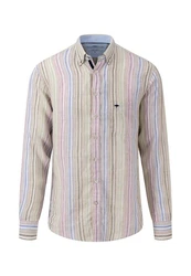 FYNCH-HATTON Langarmhemd Button-Down-Kragen Casual Fit Mischfarben/Creme/Hellblau/Lila/Beige/Grau/Rosa